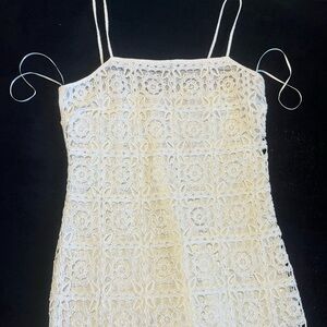 Zara Cream Lace Mini Dress